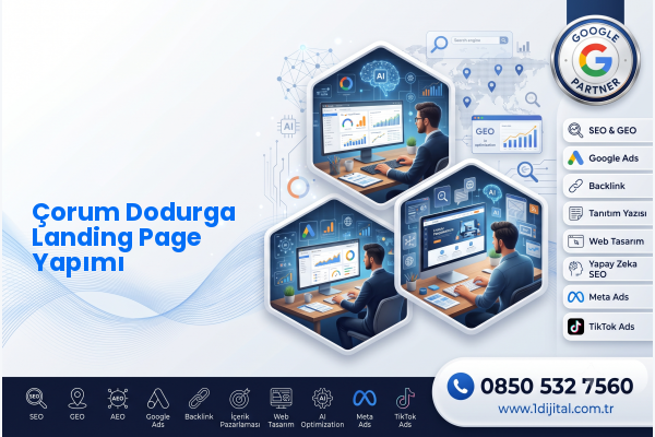 Çorum Dodurga Landing Page Yapımı — Dijital1 dijital pazarlama hizmeti görseli