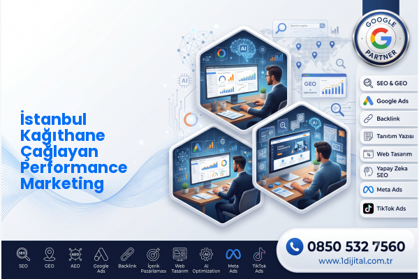 İstanbul Kağıthane Çağlayan Performance Marketing — Dijital1 dijital pazarlama hizmeti görseli