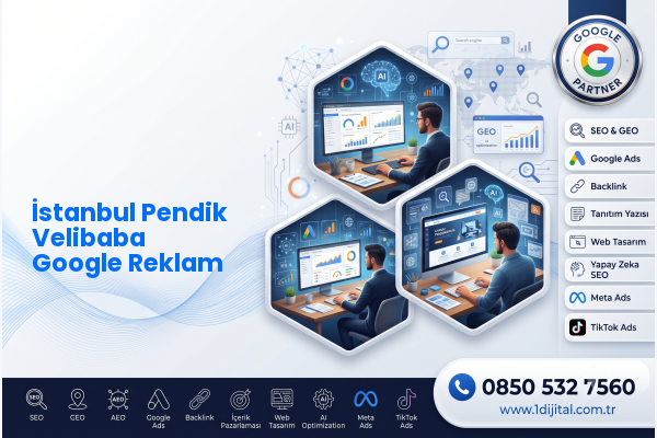 İstanbul Pendik Velibaba Google Reklam — Dijital1 dijital pazarlama hizmeti görseli
