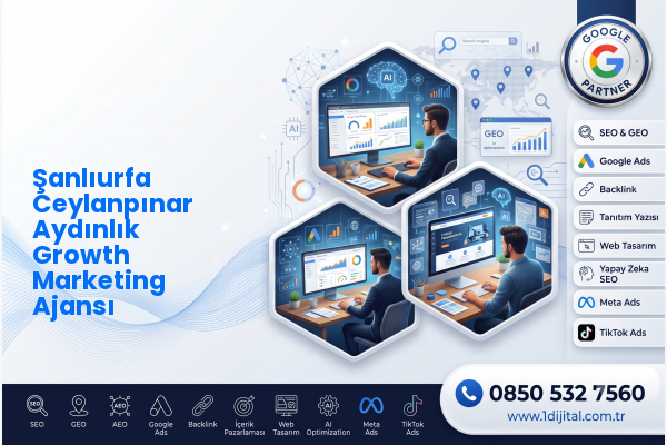 Şanlıurfa Ceylanpınar Aydınlık Growth Marketing Ajansı — Dijital1 dijital pazarlama hizmeti görseli