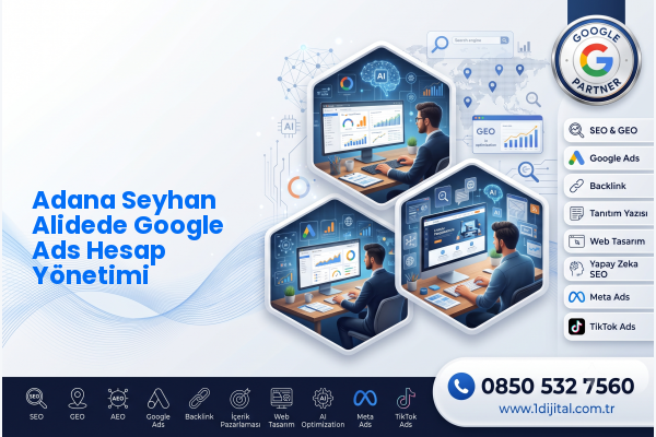 Adana Seyhan Alidede Google Ads Hesap Yönetimi — Dijital1 dijital pazarlama hizmeti görseli