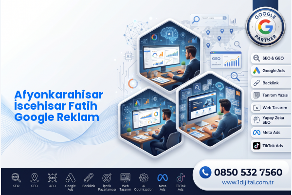 Afyonkarahisar İscehisar Fatih Google Reklam — Dijital1 dijital pazarlama hizmeti görseli