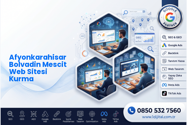 Afyonkarahisar Bolvadin Mescit Web Sitesi Kurma — Dijital1 dijital pazarlama hizmeti görseli