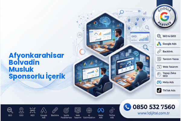 Afyonkarahisar Bolvadin Musluk Sponsorlu İçerik — Dijital1 dijital pazarlama hizmeti görseli