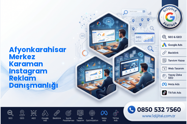 Afyonkarahisar Merkez Karaman Instagram Reklam Danışmanlığı — Dijital1 dijital pazarlama hizmeti görseli