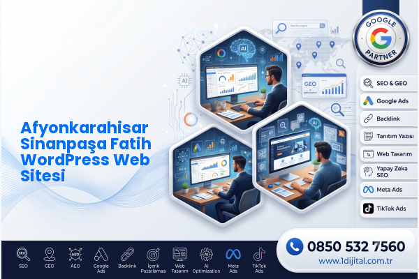 Afyonkarahisar Sinanpaşa Fatih WordPress Web Sitesi — Dijital1 dijital pazarlama hizmeti görseli