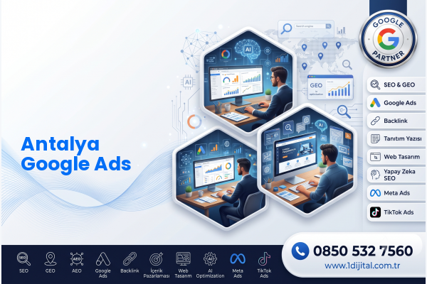 Antalya Google Ads — Dijital1 dijital pazarlama hizmeti görseli