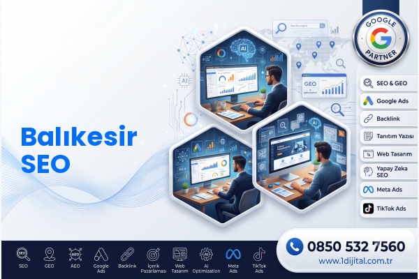 Balıkesir SEO — Dijital1 dijital pazarlama hizmeti görseli