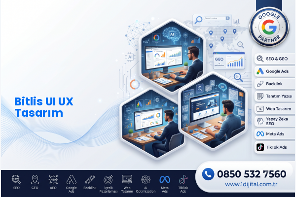 Bitlis UI UX Tasarım — Dijital1 dijital pazarlama hizmeti görseli