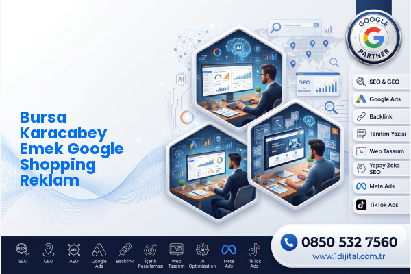 Bursa Karacabey Emek Google Shopping Reklam — Dijital1 dijital pazarlama hizmeti görseli