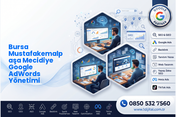 Bursa Mustafakemalpaşa Mecidiye Google AdWords Yönetimi — Dijital1 dijital pazarlama hizmeti görseli