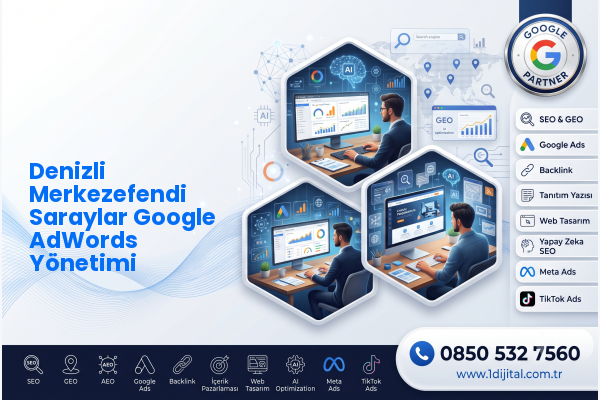 Denizli Merkezefendi Saraylar Google AdWords Yönetimi — Dijital1 dijital pazarlama hizmeti görseli