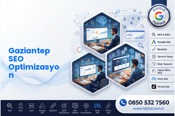 Gaziantep SEO Optimizasyon — Dijital1 dijital pazarlama hizmeti görseli