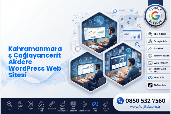 Kahramanmaraş Çağlayancerit Akdere WordPress Web Sitesi — Dijital1 dijital pazarlama hizmeti görseli