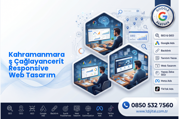 Kahramanmaraş Çağlayancerit Responsive Web Tasarım — Dijital1 dijital pazarlama hizmeti görseli