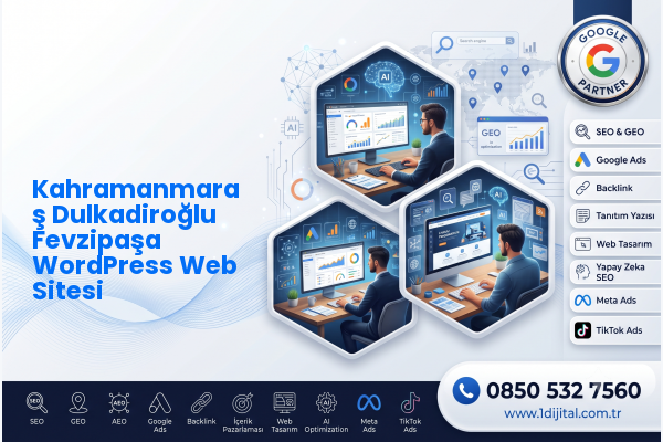 Kahramanmaraş Dulkadiroğlu Fevzipaşa WordPress Web Sitesi — Dijital1 dijital pazarlama hizmeti görseli
