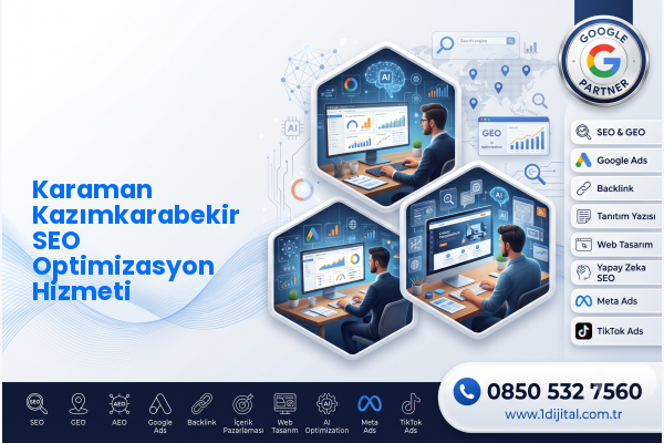 Karaman Kazımkarabekir SEO Optimizasyon Hizmeti — Dijital1 dijital pazarlama hizmeti görseli