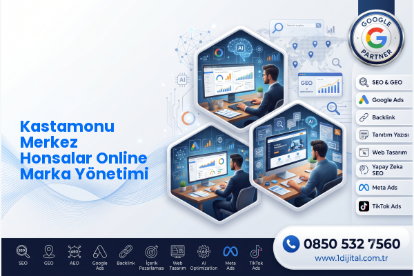 Kastamonu Merkez Honsalar Online Marka Yönetimi — Dijital1 dijital pazarlama hizmeti görseli