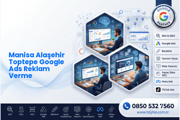 Manisa Alaşehir Toptepe Google Ads Reklam Verme — Dijital1 dijital pazarlama hizmeti görseli