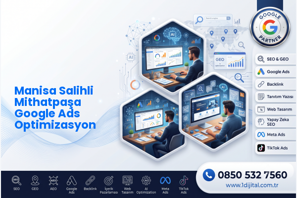 Manisa Salihli Mithatpaşa Google Ads Optimizasyon — Dijital1 dijital pazarlama hizmeti görseli