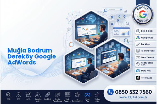 Muğla Bodrum Dereköy Google AdWords — Dijital1 dijital pazarlama hizmeti görseli