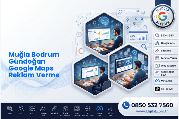 Muğla Bodrum Gündoğan Google Maps Reklam Verme — Dijital1 dijital pazarlama hizmeti görseli