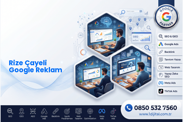 Rize Çayeli Google Reklam — Dijital1 dijital pazarlama hizmeti görseli