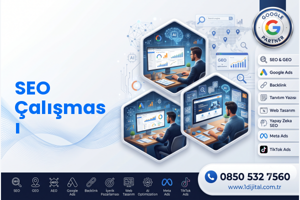 SEO Çalışması — Dijital1 dijital pazarlama hizmeti görseli