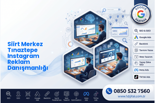 Siirt Merkez Tınaztepe Instagram Reklam Danışmanlığı — Dijital1 dijital pazarlama hizmeti görseli