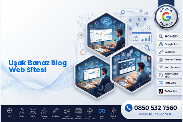 Uşak Banaz Blog Web Sitesi — Dijital1 dijital pazarlama hizmeti görseli