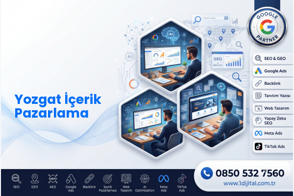 Yozgat İçerik Pazarlama — Dijital1 dijital pazarlama hizmeti görseli