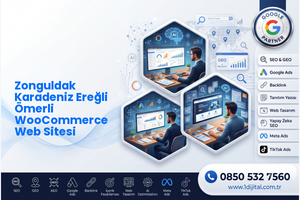 Zonguldak Karadeniz Ereğli Ömerli WooCommerce Web Sitesi — Dijital1 dijital pazarlama hizmeti görseli